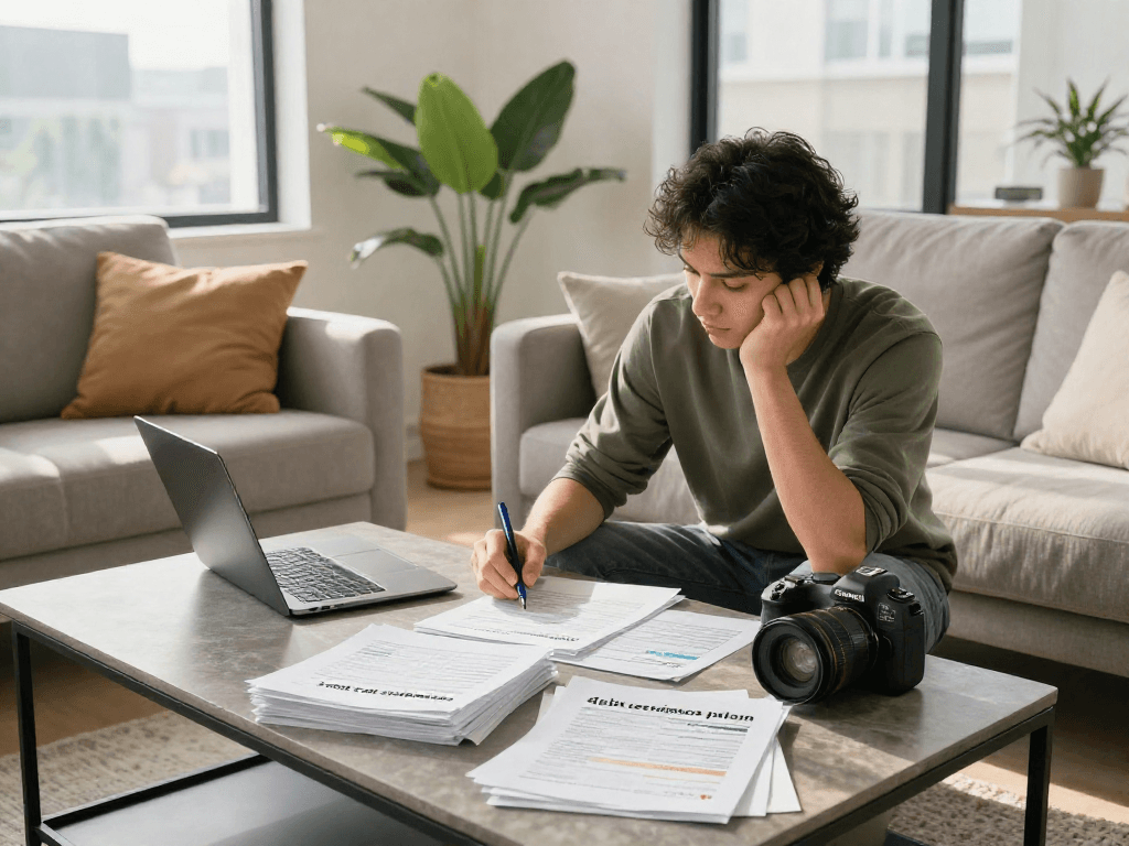 Debt consolidation Canada helping individuals manage finances in a modern living room.