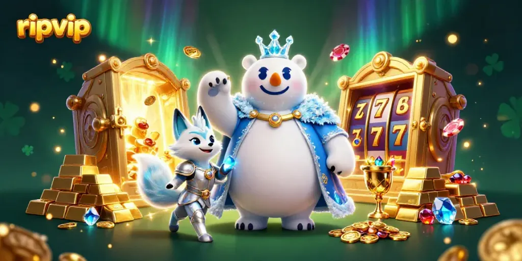 Experience the excitement of ripvip with vibrant characters, gold treasures, and engaging casino elements.