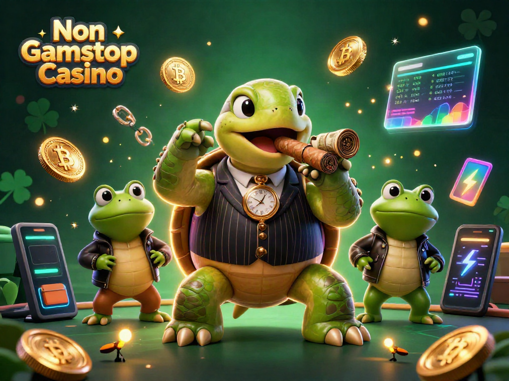 Engage with the dynamic scene at a Non Gamstop Casino, featuring unique casino characters and enticing visuals.