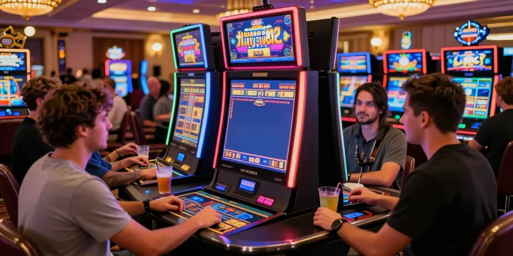 Engaged players at credit card casinos enjoying vibrant games and bonuses