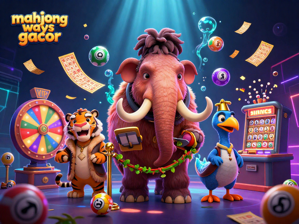 Engage in the excitement of mahjong ways gacor with vibrant characters and dynamic lottery elements in an enchanting casino scene.