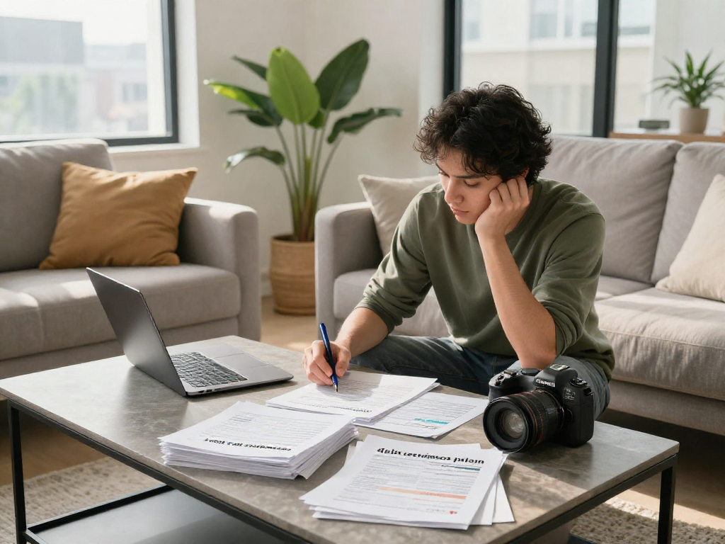 Debt consolidation Canada helping individuals manage finances in a modern living room.