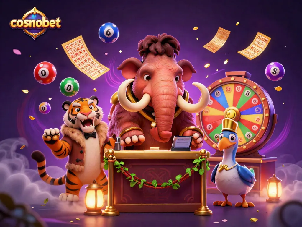 Experience thrilling gameplay at Cosmobet with vibrant lottery balls and exciting prize elements.