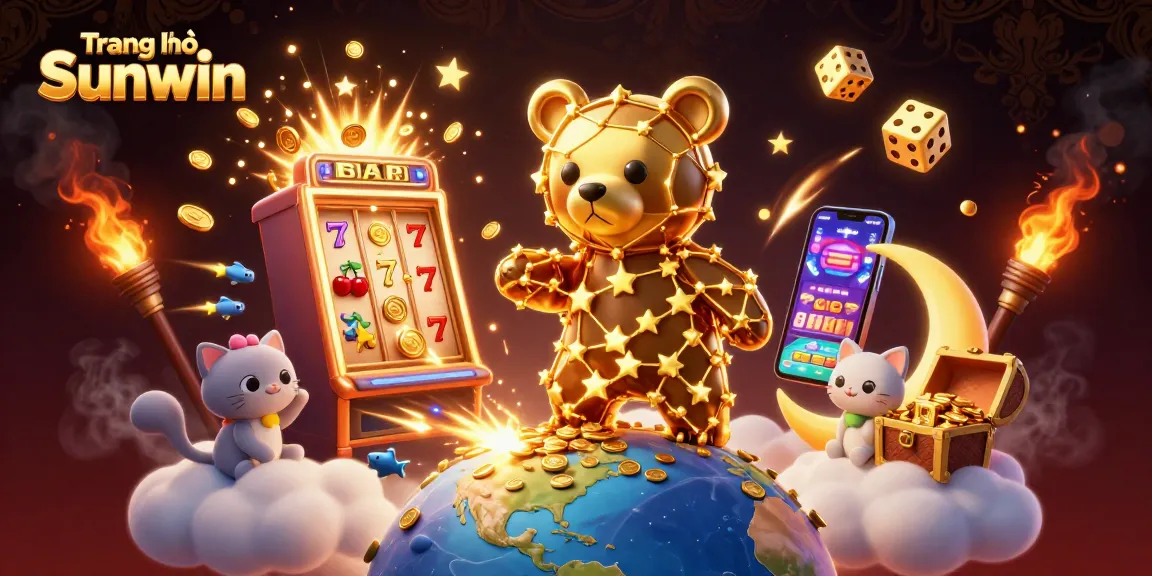 Experience the magic of Trang chủ Sunwin with enchanting casino elements and 3D characters.
