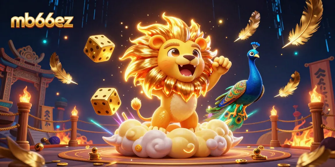 Engage with mb66ez at the thrilling online casino, where the lion roars amidst golden dice and coins!